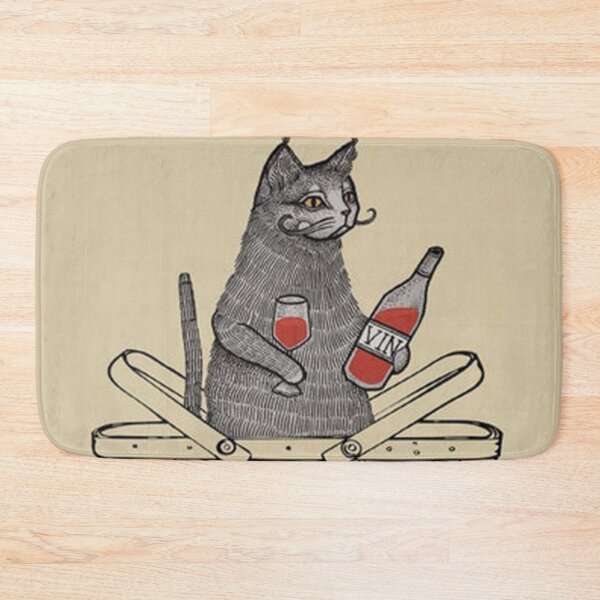 Item preview, Cat And Wine Poster designed and sold by TheresaWheeler.