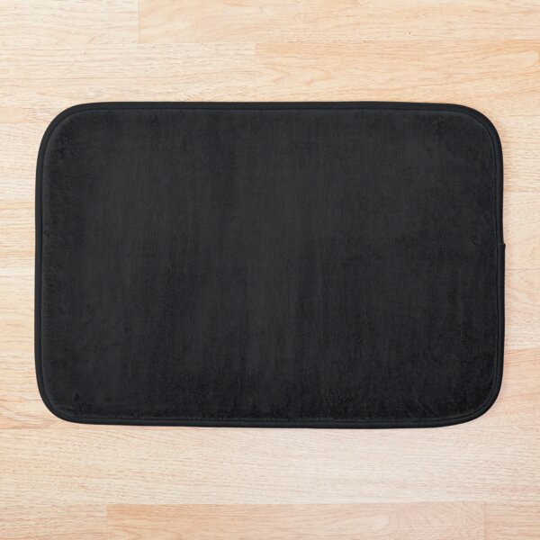 Best Seller Jet Black Solid Color Coordinates w/ Jolie Paints Noir - Single Shade - Hue - Colour Bath Mat