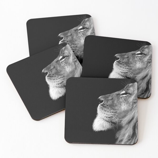 Item preview, Lion , Portrait Wildlife animal , Black White designed and sold by MarketVisionAV.