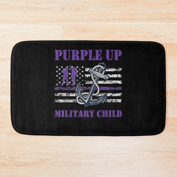 Item preview, I Purple Up Month Of Military Child Kids Awareness Navy Flag  designed and sold by beatabea.