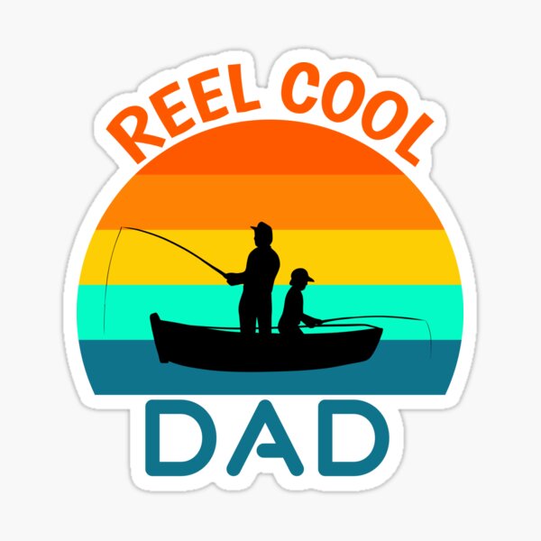 Item preview, Reel Cool Dad Taking His Son or Daughter Fishing Retro Sunset designed and sold by KeysTreasures.