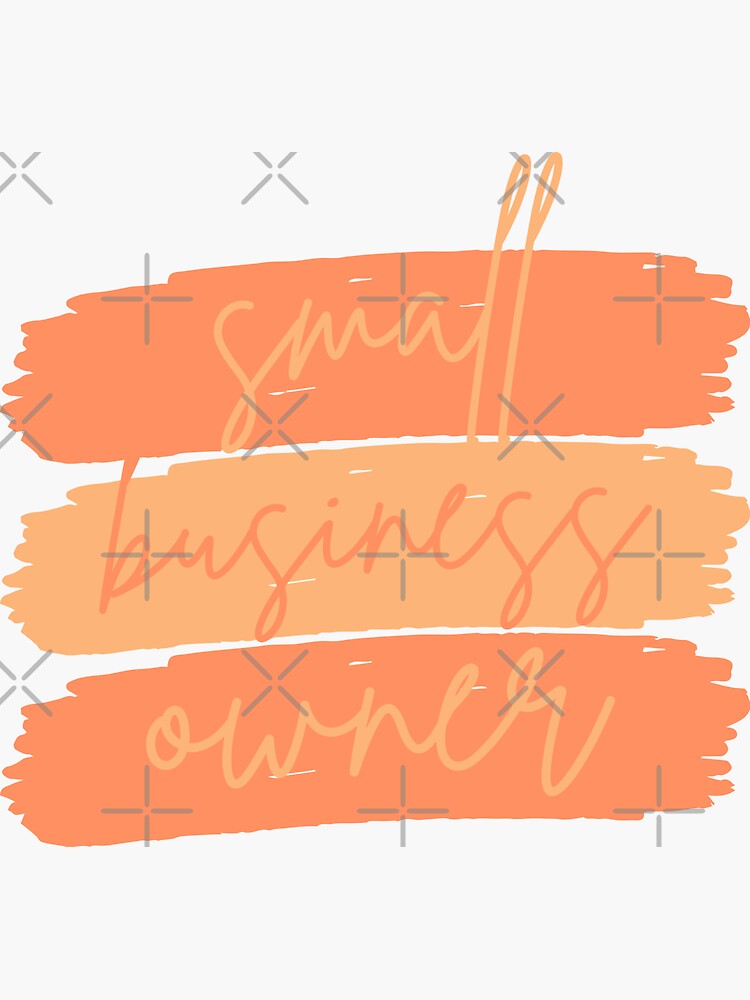 Thumbnail 3 of 3, Sticker, Small Business Owner Yellow and Orange designed and sold by soeclectic.