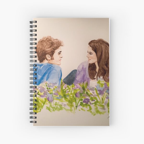 Twilight Scene Watercolor Painting Spiral Notebook
