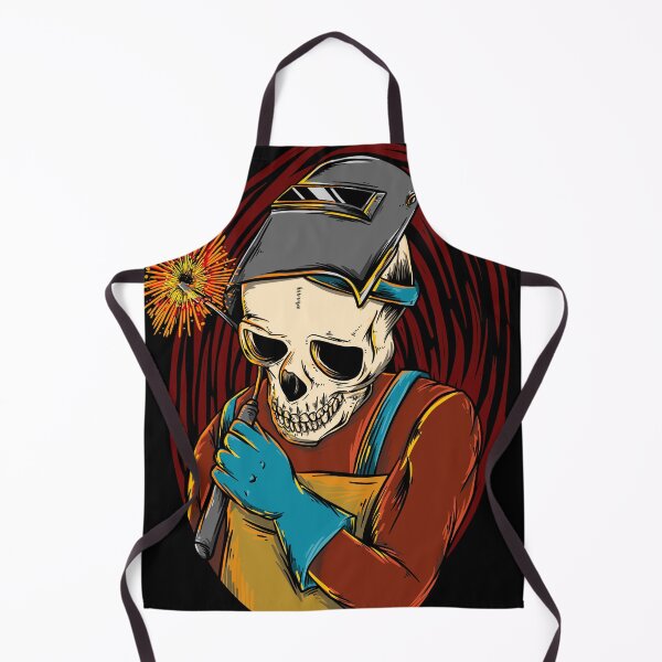 Item preview, On Fire Welder Skull designed and sold by damnoverload.