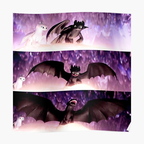 Httyd Night Lights Posters Redbubble