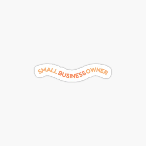 Item preview, Small Business Owner Wavy Curved Yellow and Orange designed and sold by soeclectic.