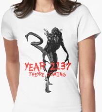 NEW* ALIEN: ISOLATION MERCHANDISE... "YEAR 2137 NEVER FORGET" Women's Fitted T-Shirt