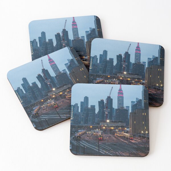 Item preview, New York City Skyline and Railyard at Dusk designed and sold by hawkeye0.
