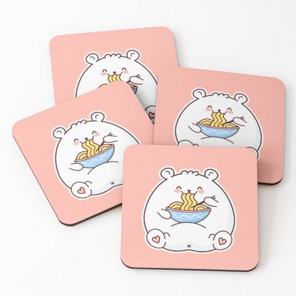 Item preview, Cute animal eating ramen designed and sold by mystoryale.