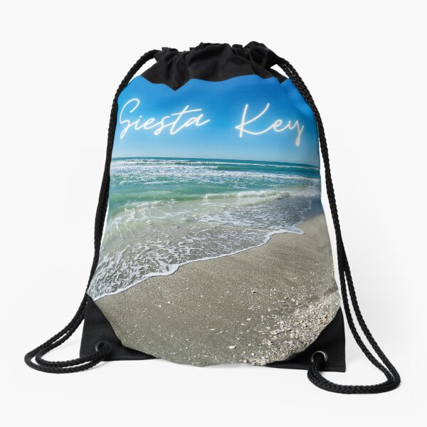 Siesta Key Beach Drawstring Bag