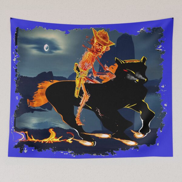 Item preview, FLAME (SKELETON) COWBOY On FIREMARE designed and sold by Tim Forder.