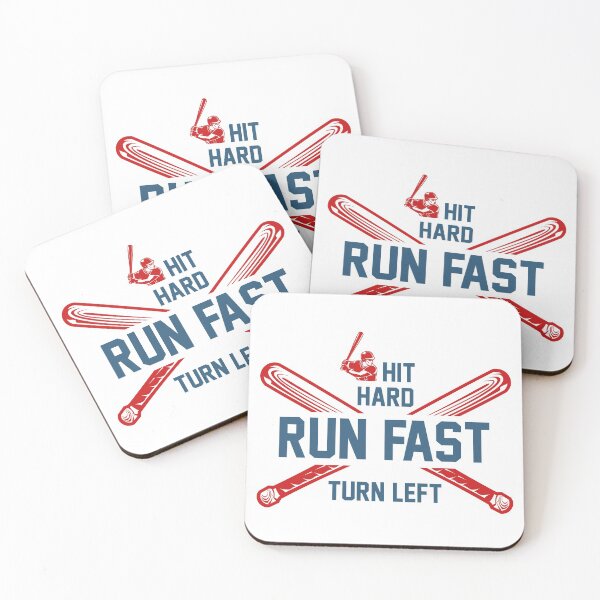Item preview, Baseball Hit Hard Run Fast Turn Left Bat Batter designed and sold by OmmeDesigns.