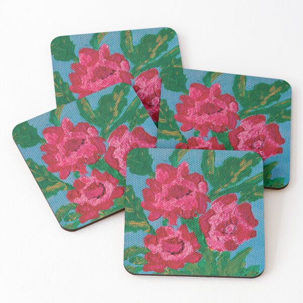 Item preview, Red Flowers, painting watercolor designed and sold by pineappledizajn.