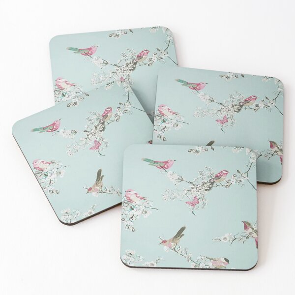 Item preview, Duck Egg Blue Birds designed and sold by WearWolfDesigns.
