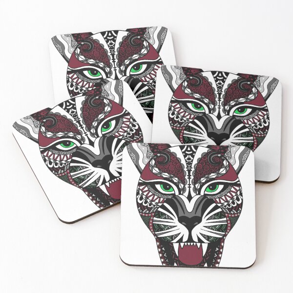 Item preview, green-eyed panther designed and sold by Sabine Straka.