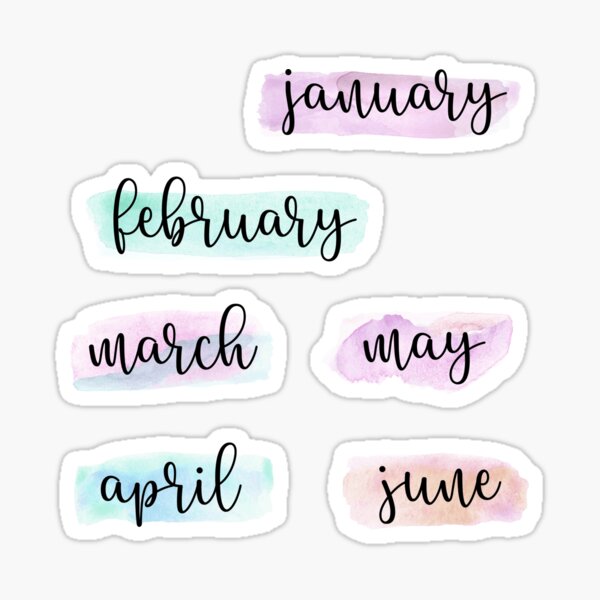 Months of the year headers Papercraft Stickers etna.com.pe