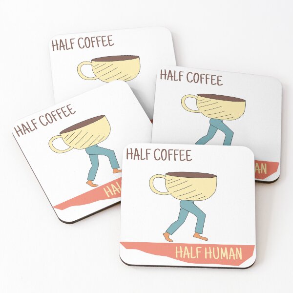 Item preview, Half Coffee Half Human Cute Drawn Design - Coffee Shirt designed and sold by olivergraham.