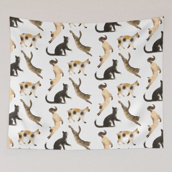 Item preview, Watercolor Cat Silhouettes  designed and sold by weenyd.