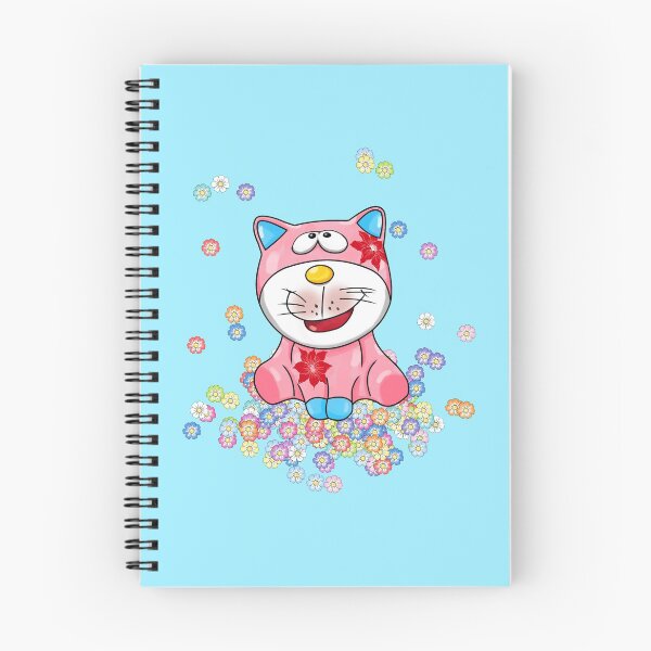 Item preview, Pinkat con flores de colores designed and sold by Mitnal.