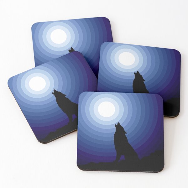 Item preview, Wolf Howling At The Moon Silhouette designed and sold by STUDIO-72.