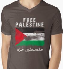 Vintage Free Palestine T shirts & Gifts Men's V-Neck T-Shirt