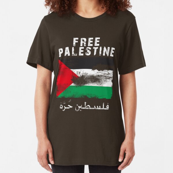 Vintage Free Palestine T shirts & Gifts Slim Fit T-Shirt