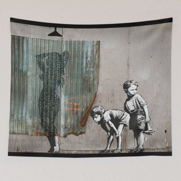 Item preview, Banksy Shower Peeping Boys  designed and sold by WE-ARE-BANKSY.