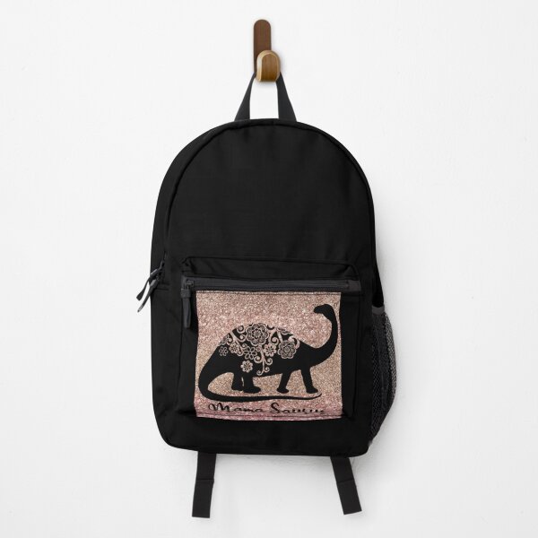 Item preview, Mamasaurus Dino with flowers on rose gold background designed and sold by MagicStrawberry.