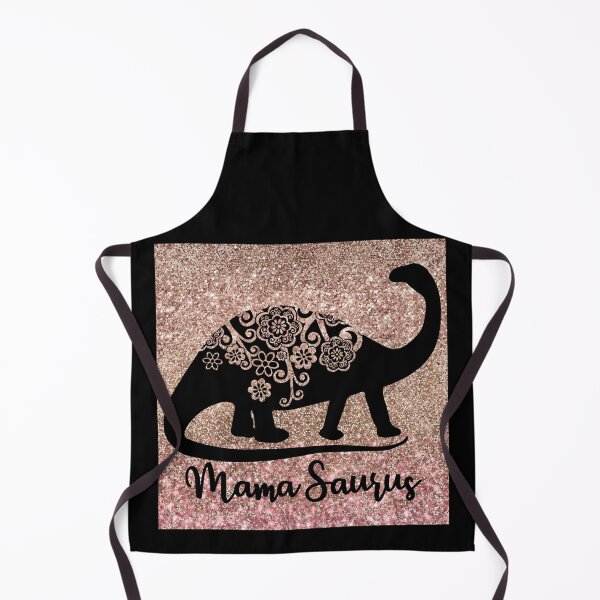 Item preview, Mamasaurus Dino with flowers on rose gold background designed and sold by MagicStrawberry.