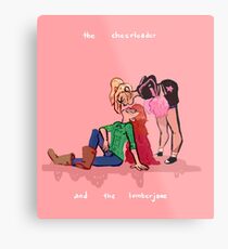 the cheerleader and the lumberjane Metal Print