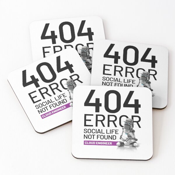 Item preview, 404 Error, Social Life Not Found - Cloud Engineer designed and sold by BLVDdesign.