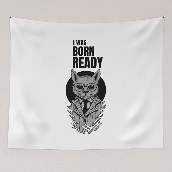 Item preview, Smart cat design, I was born ready designed and sold by GLwithUs.