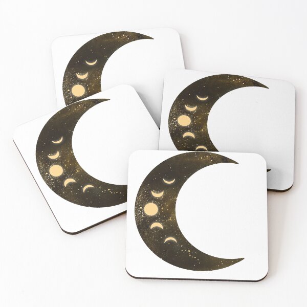 Item preview, Gold Crescent Moon Phases designed and sold by Spells Sell.