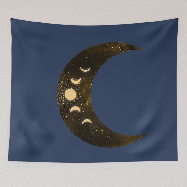 Item preview, Gold Crescent Moon Phases designed and sold by Spells Sell.