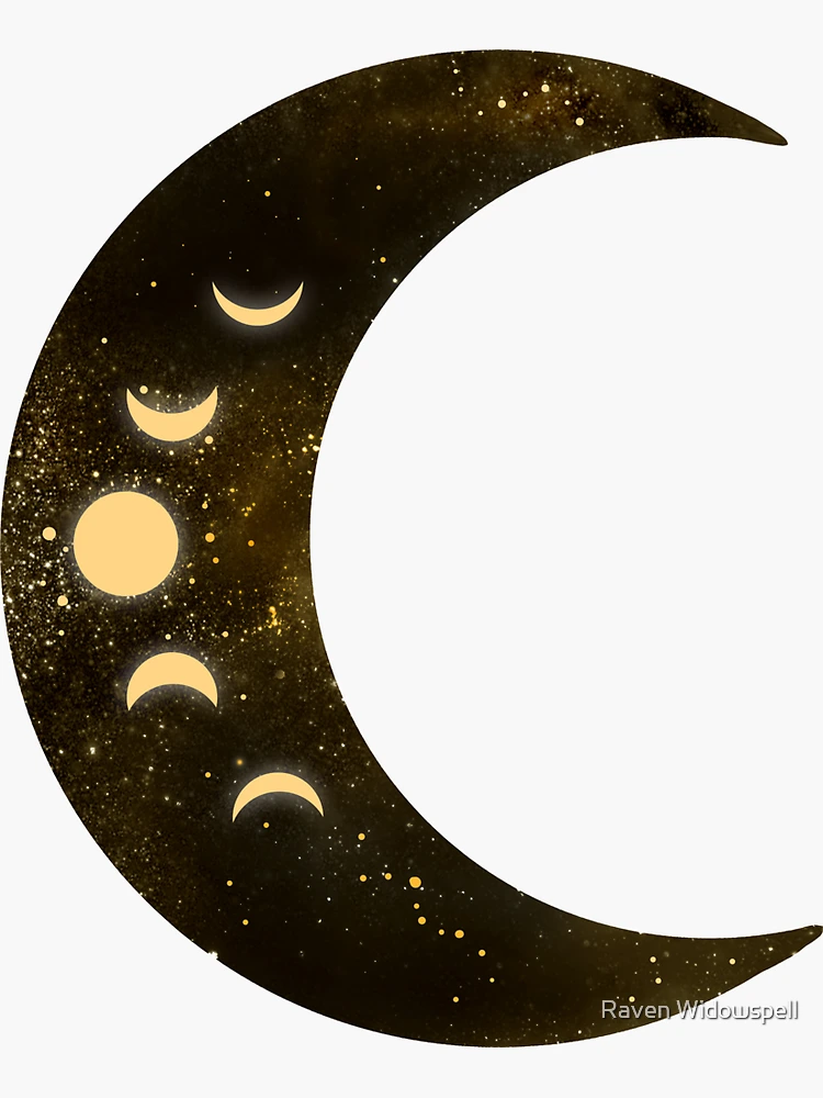 Golden crescent moon 24192236 PNG