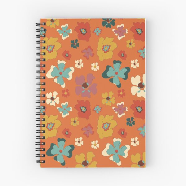 Item preview, stylized flowers on orange background designed and sold by cemreyigitsahin.