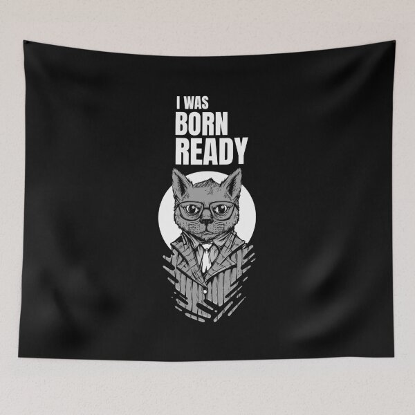 Item preview, Smart cat design, I was born ready designed and sold by GLwithUs.