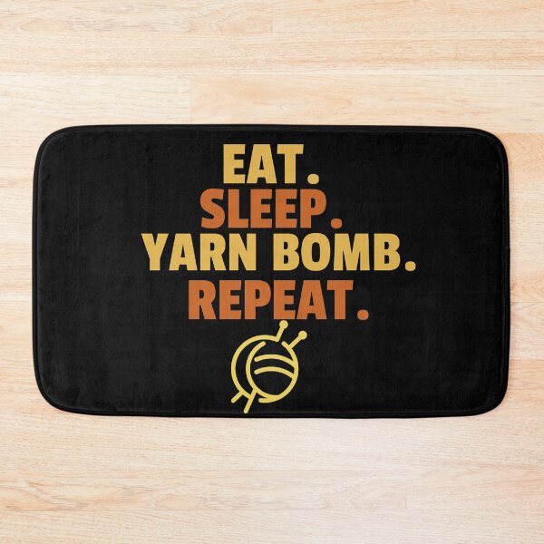 Item preview, Eat Sleep Yarn Bomb Repeat designed and sold by joabaj.