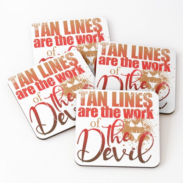 Item preview, Tan Lines are the Work of the Devil Naturist Nudist designed and sold by NaturistGifts.