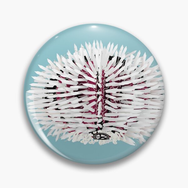 Item preview, White and red sea urchin anatomy mouth teeth claws prickly feet designed and sold by NatureNature.