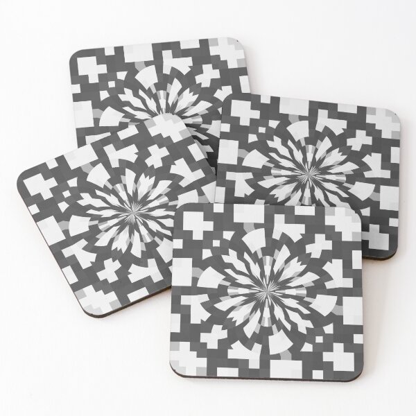 Item preview, Raster kaleidoscope greys designed and sold by aapshop.