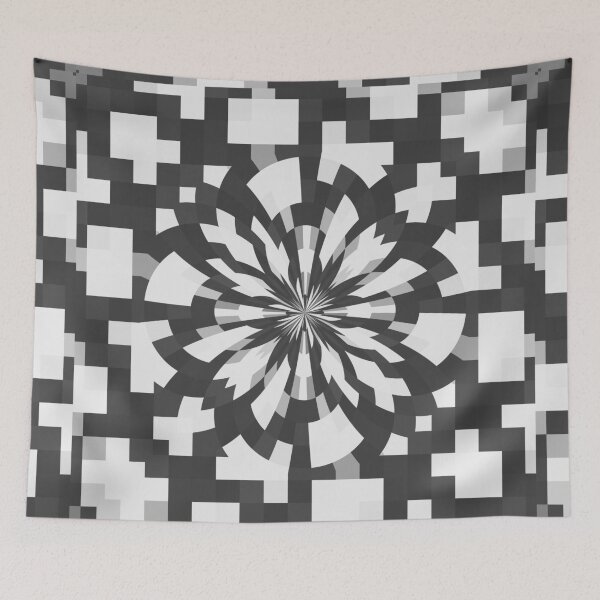 Item preview, Raster kaleidoscope greys designed and sold by aapshop.