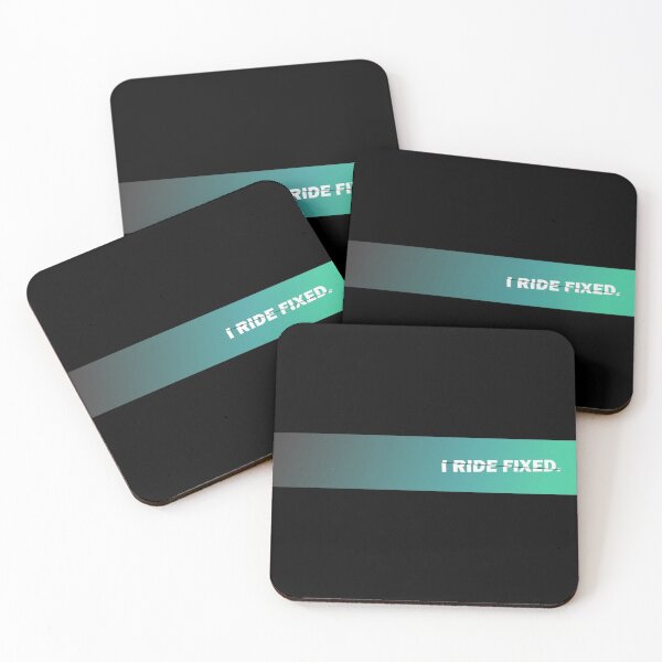 Item preview, I Ride Fixed Sliced Text Art Turquoise Gradient designed and sold by RabeDesigns.