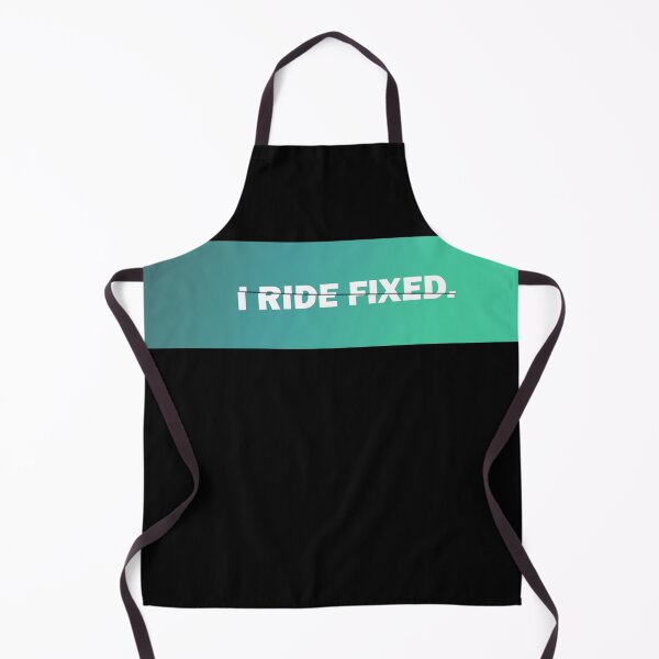 Item preview, I Ride Fixed Sliced Text Art Turquoise Gradient designed and sold by RabeDesigns.