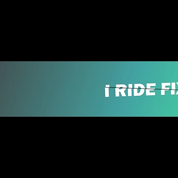 Artwork thumbnail, I Ride Fixed Sliced Text Art Turquoise Gradient by RabeDesigns