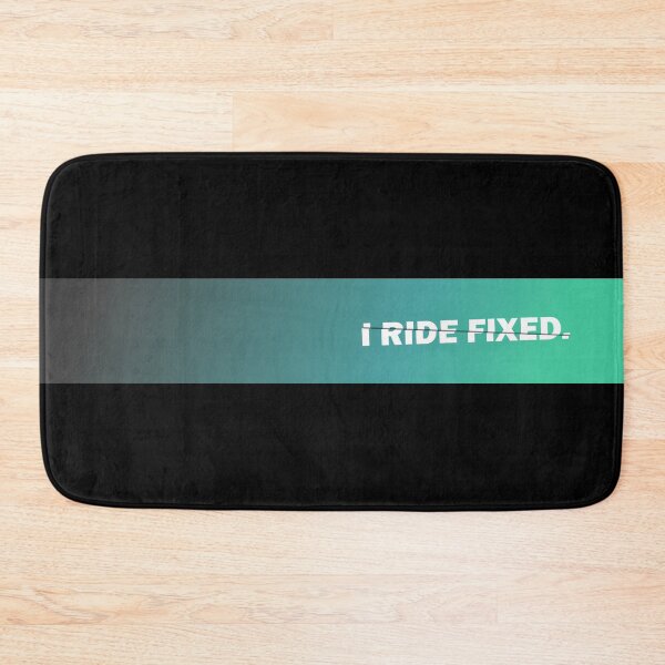 Item preview, I Ride Fixed Sliced Text Art Turquoise Gradient designed and sold by RabeDesigns.
