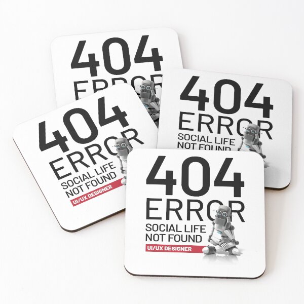 Item preview, 404 Error, Social Life Not Found - UI/UX Designer designed and sold by BLVDdesign.