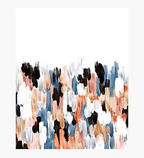 Copper Brush Strokes Photographic Print