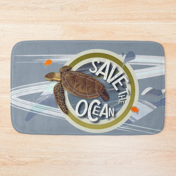Item preview, Save our Oceans - Cute turtle save the seas range for wild open water swimmers - Caroline Laursen Original designed and sold by Caroline Laursen.