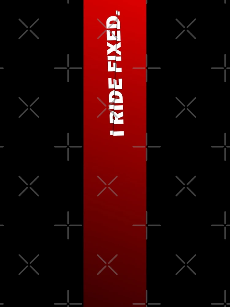 Thumbnail 4 of 4, iPhone Case, I Ride Fixed Sliced Text Art Red Gradient designed and sold by RabeDesigns.